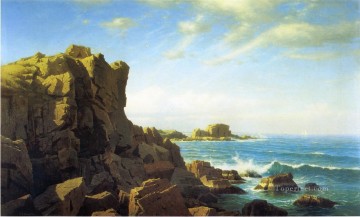 ウィリアム・スタンリー・ハゼルタイン Painting - ナハント ロックスの風景 ルミニズム ウィリアム・スタンリー・ハゼルタイン